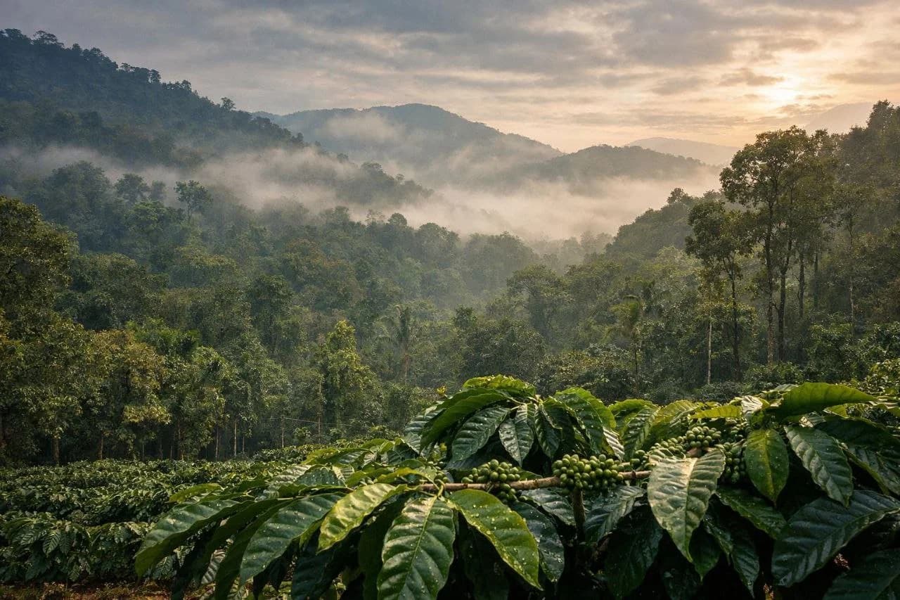 Chikkamagaluru coffee plantation hills